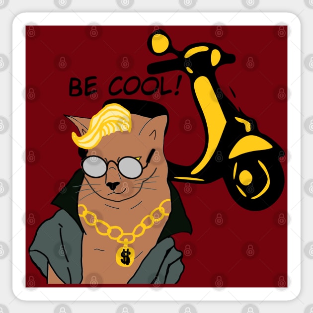 be cool, boss cat Sticker by zzzozzo